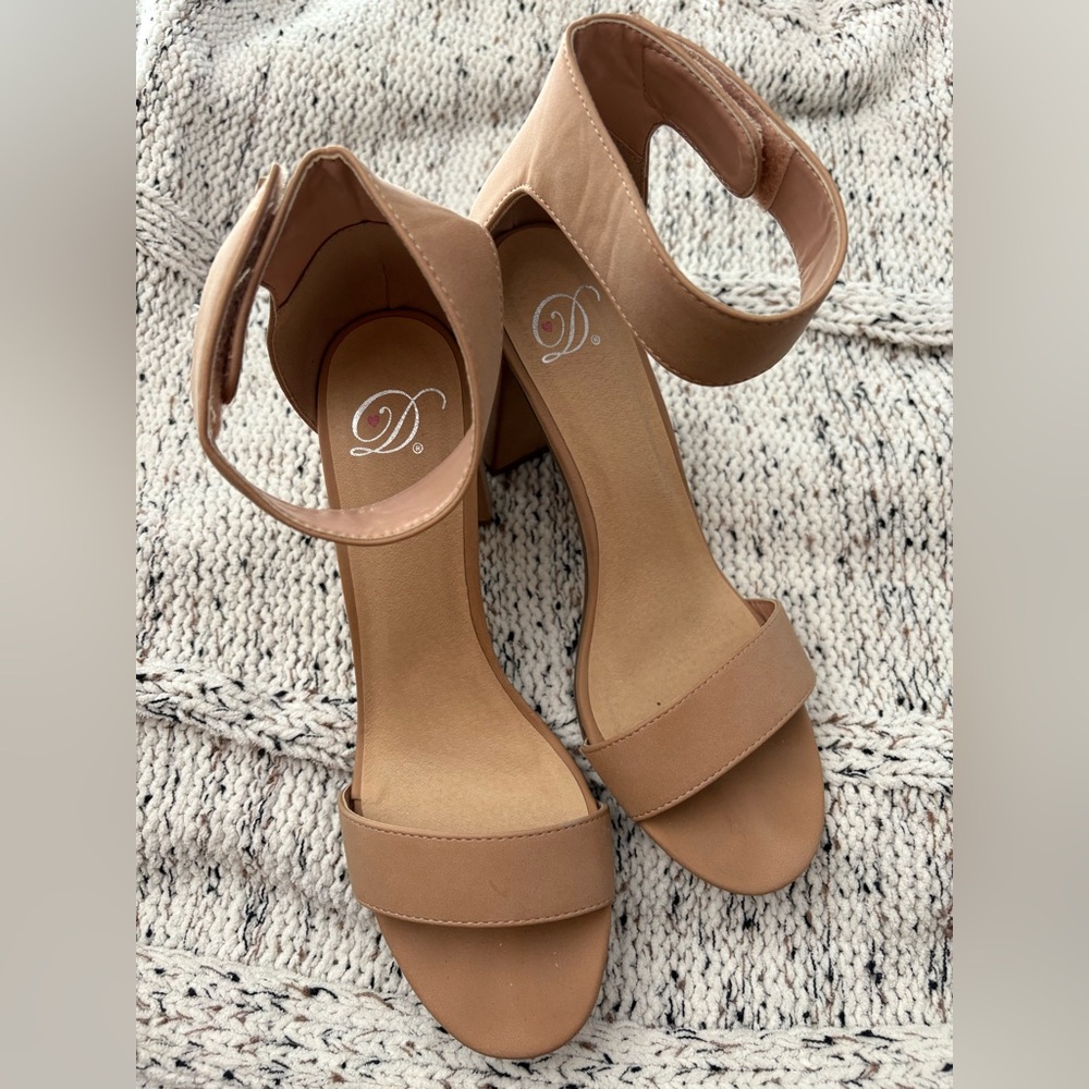 Delicious Century Block-Heel Sandals